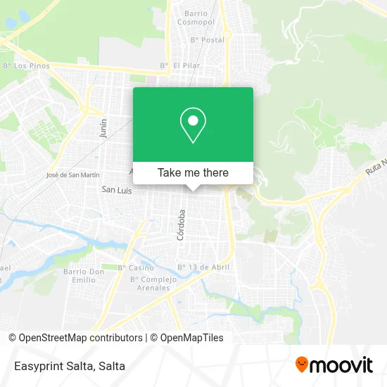 Easyprint Salta map
