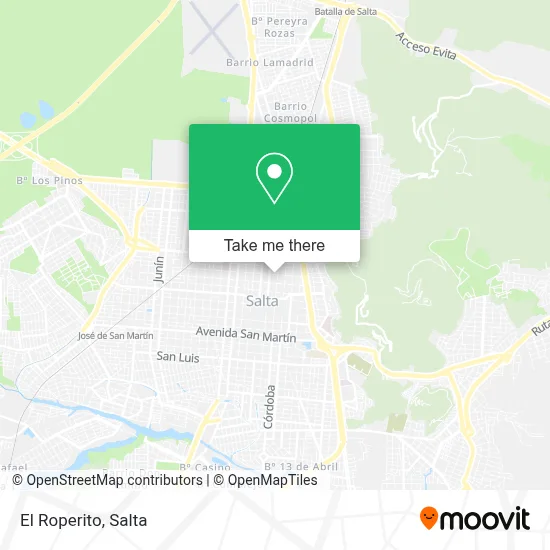 El Roperito map