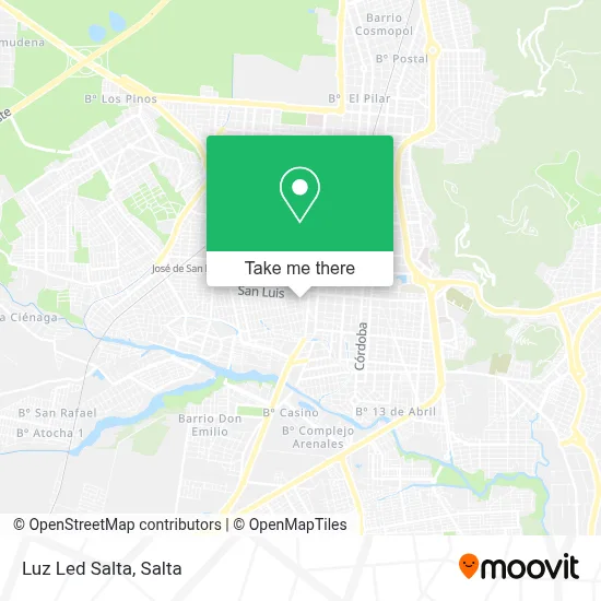 Luz Led Salta map