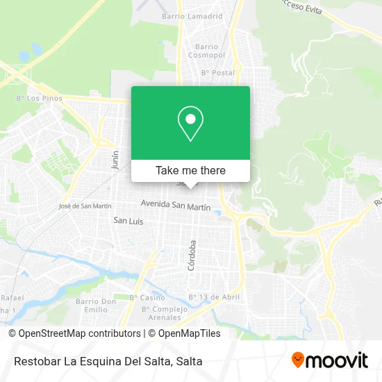 Restobar La Esquina Del Salta map
