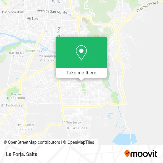 La Forja map