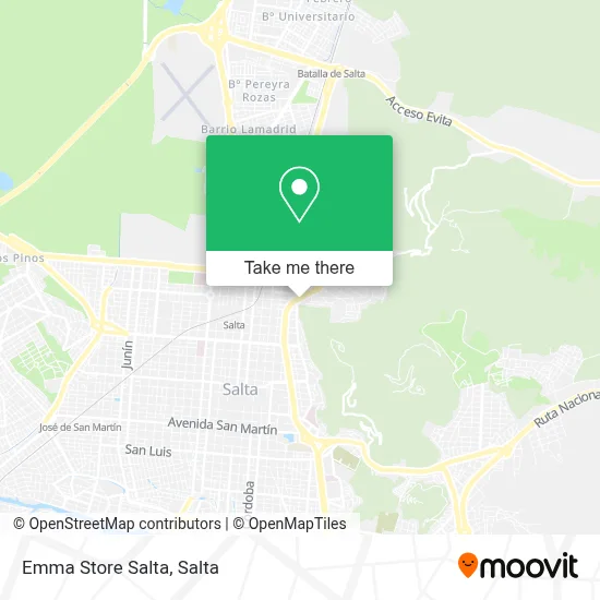 Emma Store Salta map