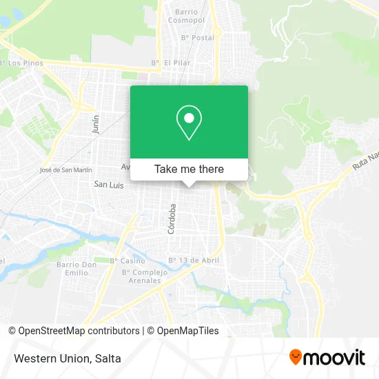 Western Union map