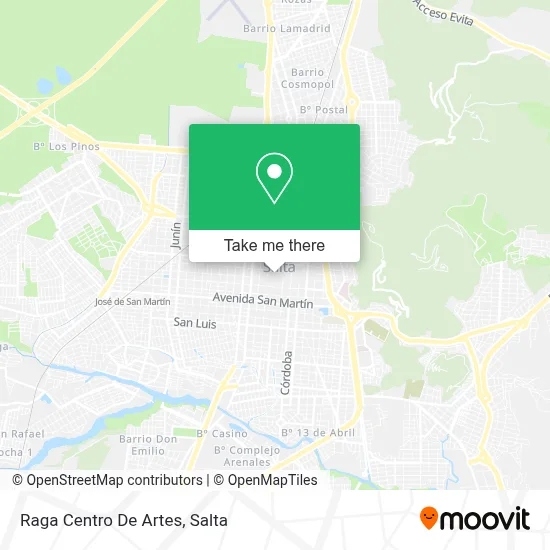 Raga Centro De Artes map