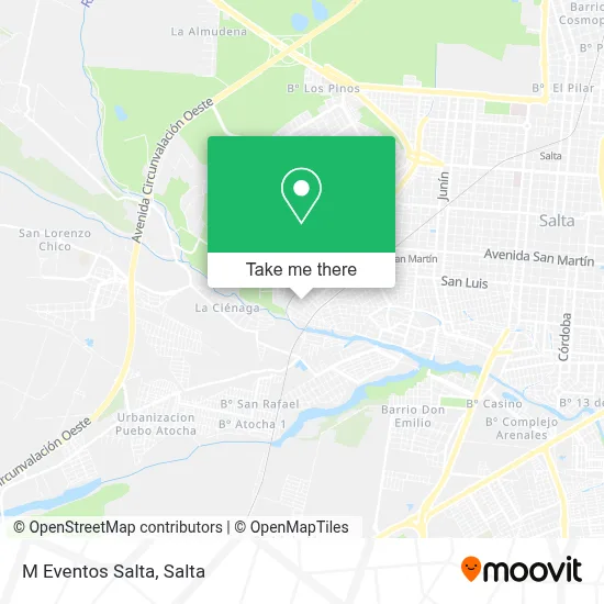 M Eventos Salta map