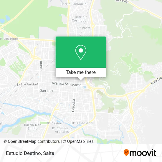 Estudio Destino map