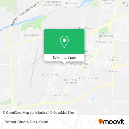 Barber Studio Diaz map