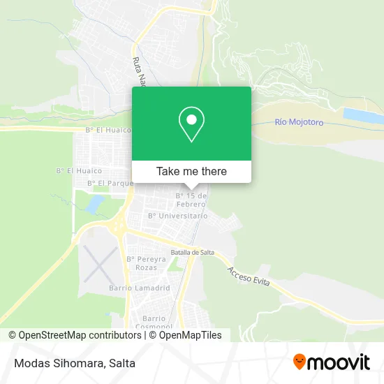 Modas Sihomara map