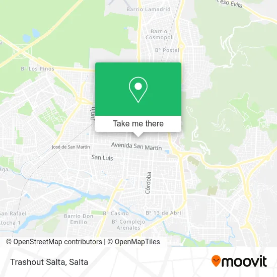 Trashout Salta map