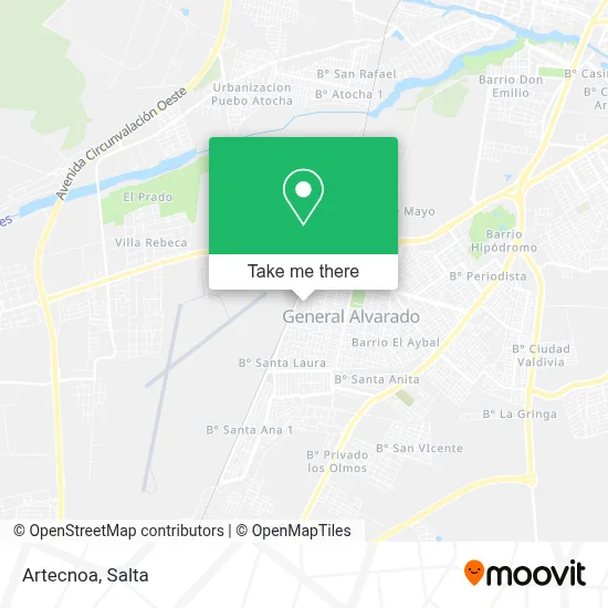 Artecnoa map