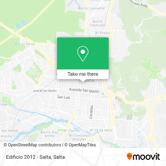 Edificio 2012 - Salta map