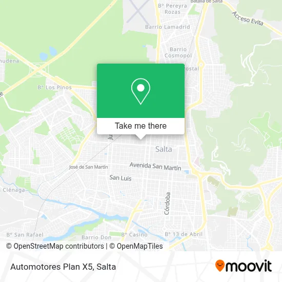 Automotores Plan X5 map