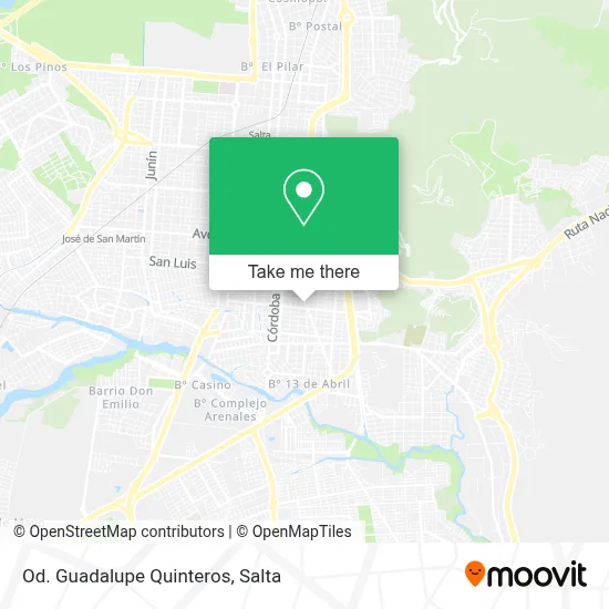 Od. Guadalupe Quinteros map