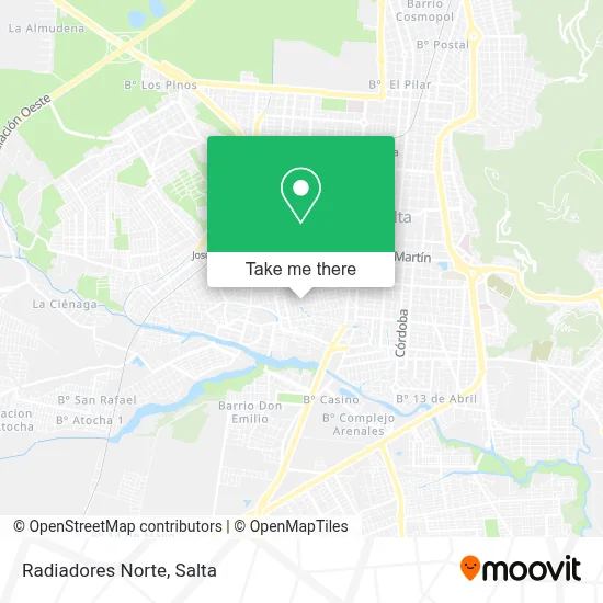 Radiadores Norte map