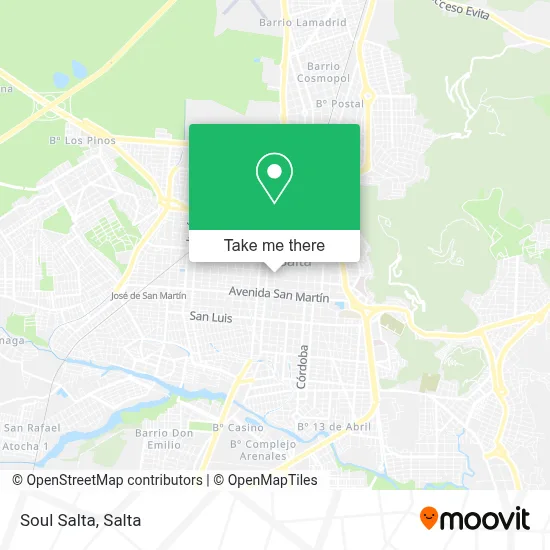 Soul Salta map