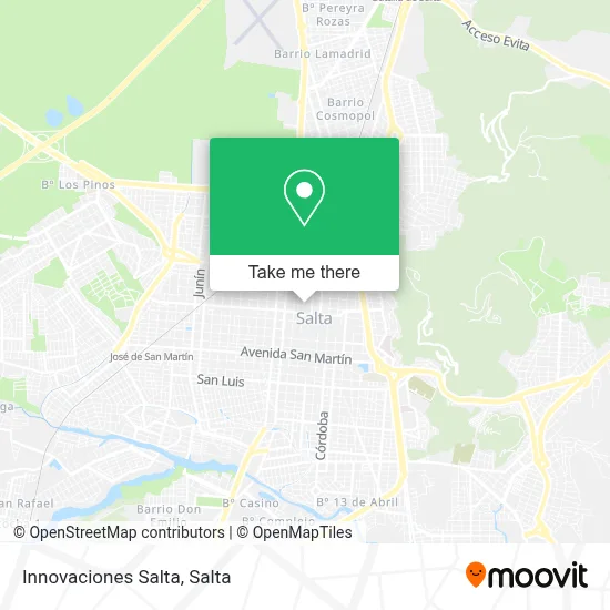Innovaciones Salta map