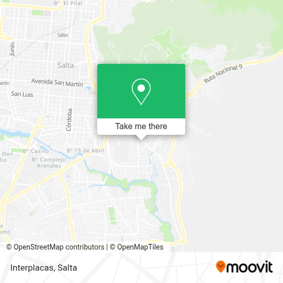 Interplacas map
