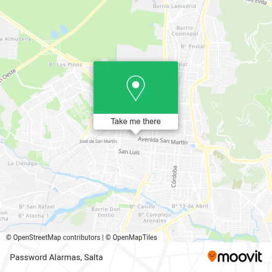 Password Alarmas map
