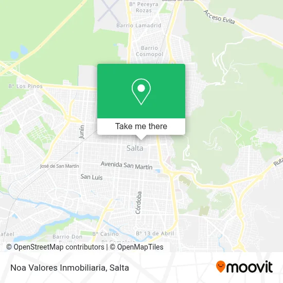 Noa Valores Inmobiliaria map
