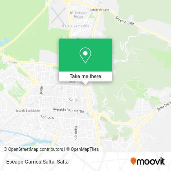 Escape Games Salta map