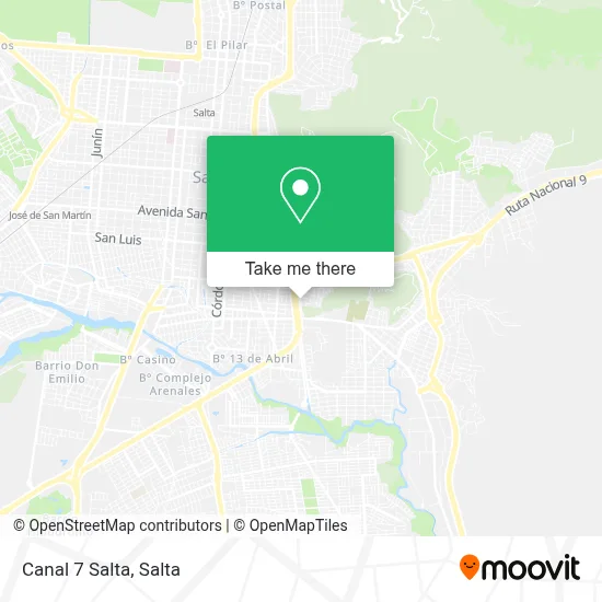 Canal 7 Salta map