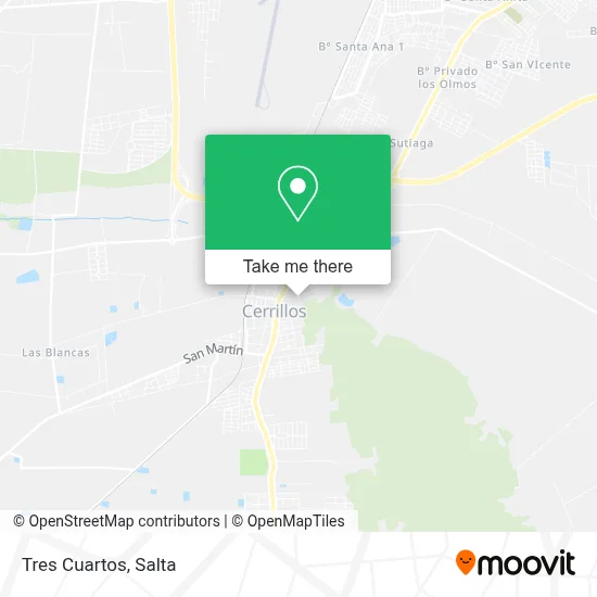Tres Cuartos map