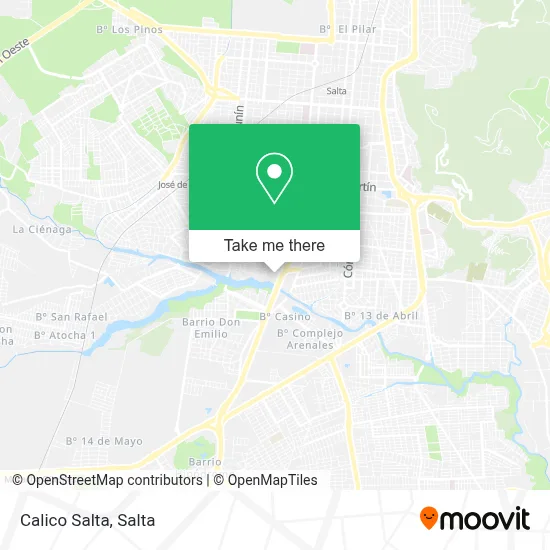 Calico Salta map