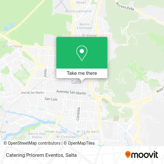 Catering Priorem Eventos map