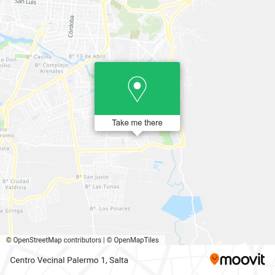 Centro Vecinal Palermo 1 map