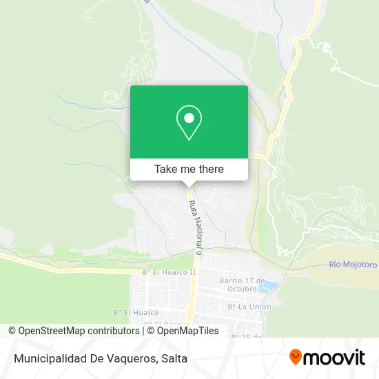 Municipalidad De Vaqueros map