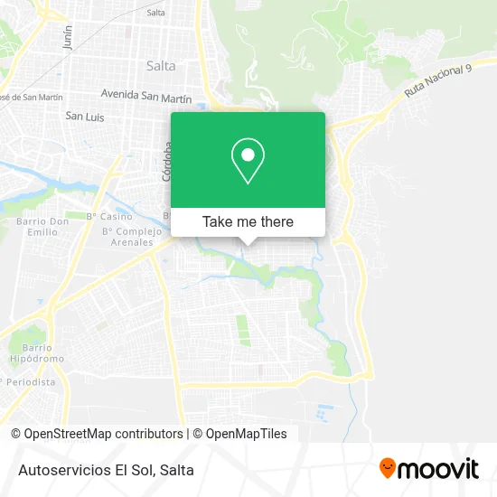 Autoservicios El Sol map