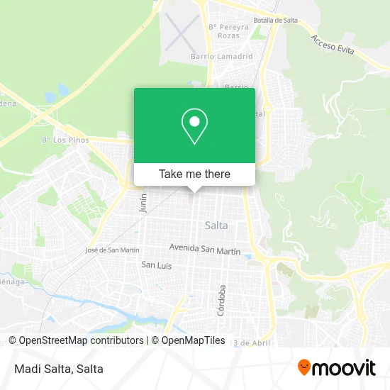 Madi Salta map