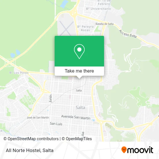 All Norte Hostel map