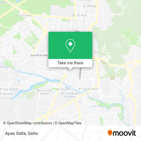 Apas Salta map