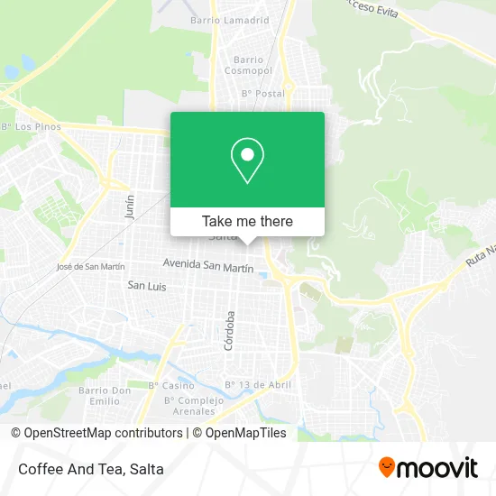 Coffee And Tea map