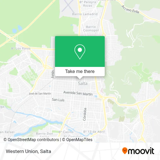 Western Union map