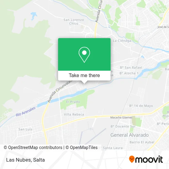 Las Nubes map