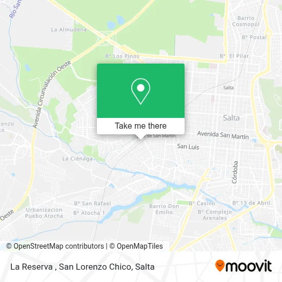 La Reserva , San Lorenzo Chico map