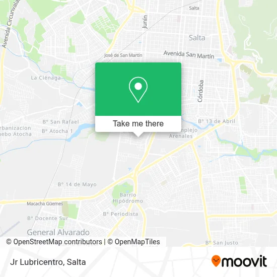 Jr Lubricentro map