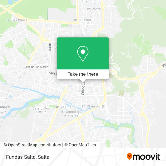 Fundas Salta map