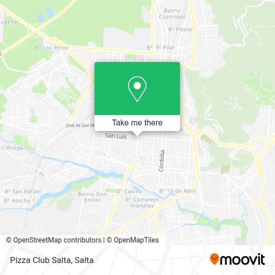Pizza Club Salta map