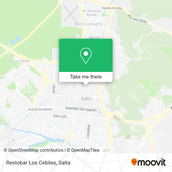 Restobar Los Cebiles map
