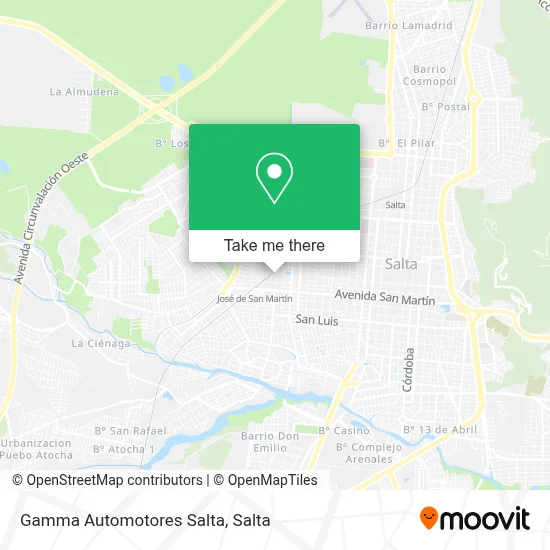 Gamma Automotores Salta map