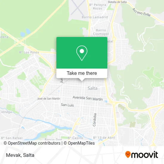 Mevak map