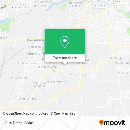Que Pizza map