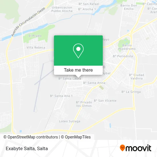 Exabyte Salta map