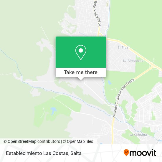 Establecimiento Las Costas map