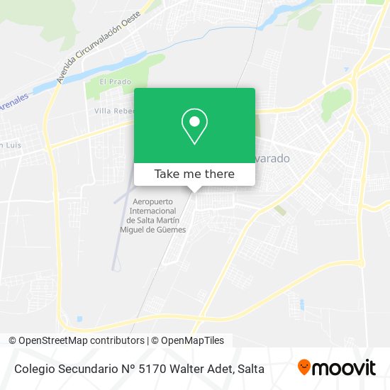 Colegio Secundario Nº 5170 Walter Adet map