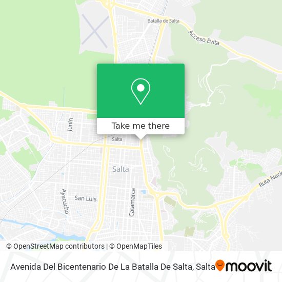 Avenida Del Bicentenario De La Batalla De Salta map