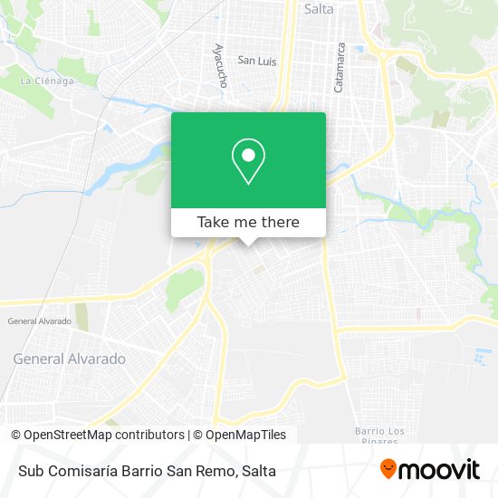 Mapa de Sub Comisaría Barrio San Remo